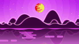 创意风景卡通插画