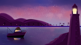 创意风景卡通插画