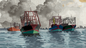 创意风景卡通插画