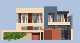 创意风景卡通插画