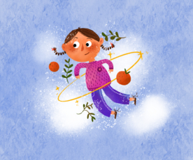 创意风景卡通插画