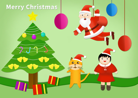 创意风景卡通插画