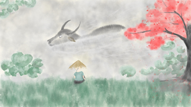 唯美风景创意插画