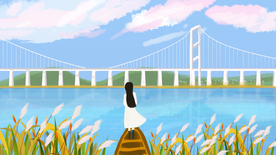 唯美风景创意插画