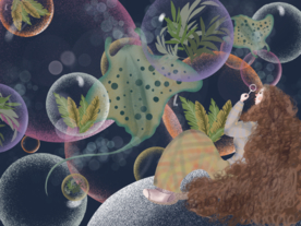 唯美风景创意插画