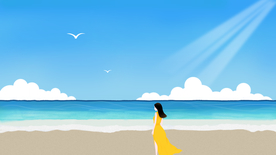 唯美风景创意插画