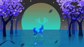 唯美风景创意插画