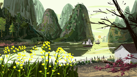 唯美风景创意插画