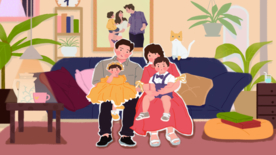 卡通创意人物配图插画