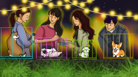 卡通创意人物配图插画