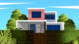 唯美风景创意插画