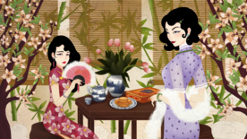 卡通创意人物配图插画