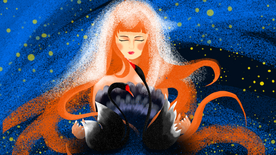 唯美风景创意插画