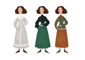 卡通创意人物配图插画