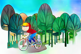 卡通创意人物配图插画