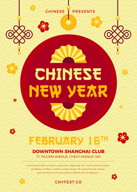 中国新年春节海报PSD矢量模板