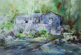 水彩农舍