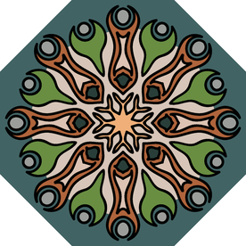 古典少数民族花纹底纹矢量