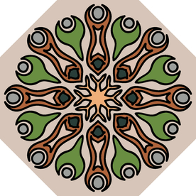 古典少数民族花纹底纹矢量