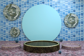 展台立体促销活动背景海报素材