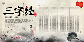 三字经传统文化公益海报素材