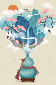 花瓶瓷器传统复古背景海报素材