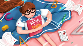 人物生活场景卡通插画