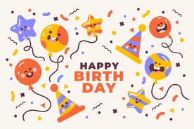 生日背景 生日派对 生日气球