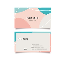 多彩名片模板