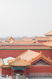 复古城墙旅游旅行背景海报素材