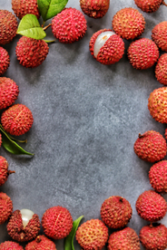 荔枝水果果实背景海报素材