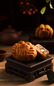 月饼零食食材背景海报素材