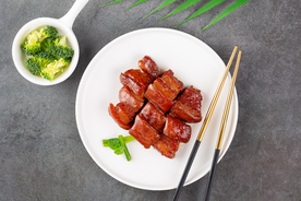 红烧肉美食食材背景海报素材