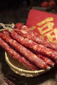 腊肠美食食材背景海报素材