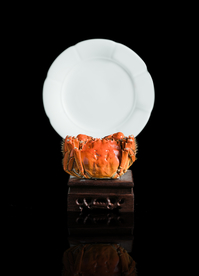 大闸蟹美食食材背景海报素材