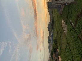 乡村农田一角黄昏拍摄