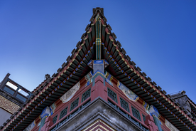 屋檐中式传统复古背景海报素材