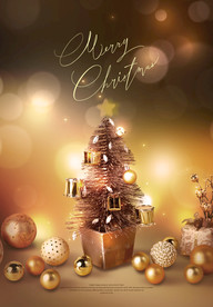 温馨圣诞插画背景装饰海报图图片