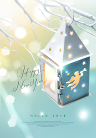 温馨圣诞插画背景装饰海报图图片