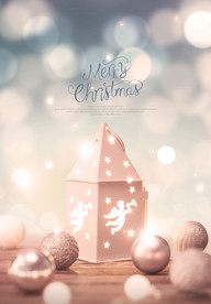 温馨圣诞插画背景装饰海报图图片