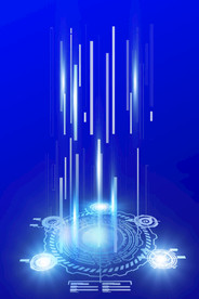 蓝色渐变科技感发光图形效果背景