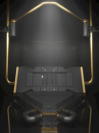 原创三角形科技感黑金创意舞台展