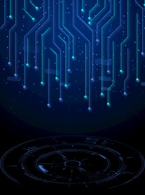 蓝色科技感背景图片