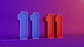 双11立体活动促销背景海报素材