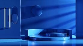 立体展台活动促销背景海报素材