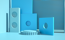 立体展台活动促销背景海报素材