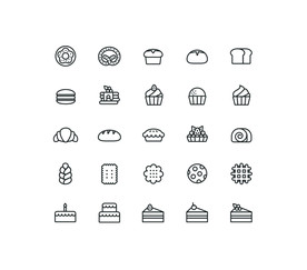 烘焙面包甜点图标