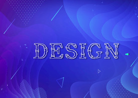 蓝色渐变kv海报背景设计