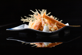 油炸天妇罗日本美食背景海报素材