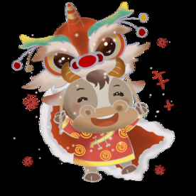 牛年卡通插画